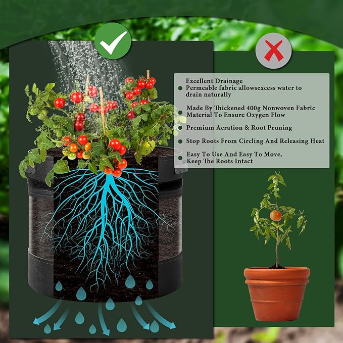 3 Pack 20 Gallon 360° Visibility Potato Grow Bags - Image 3