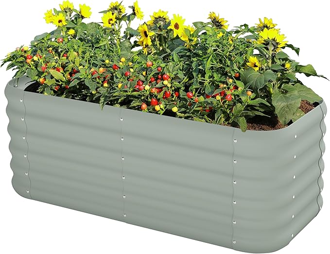 Galvanized Raised Garden Bed, Outdoor Planter Bed, Metal Planter Box - Image 6