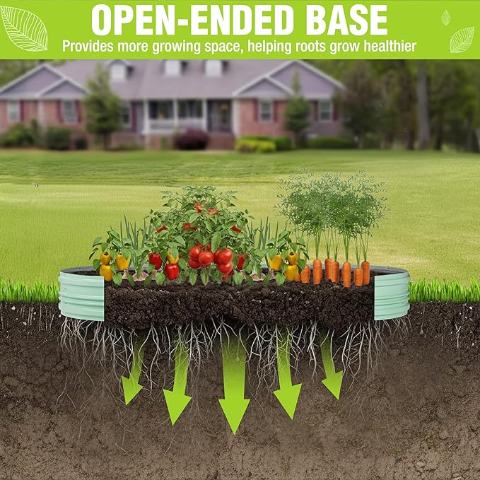 WORKPRO 2PK 8x4x1ft Outdoor Galvanized Raised Garden Bed, Easy Assembly Planter - Image 2