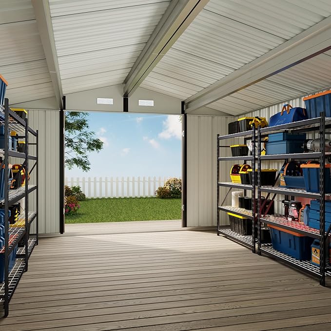 Devoko 10x12 FT Outdoor Storage Shed, Large Metal Storage Sheds - Image 7