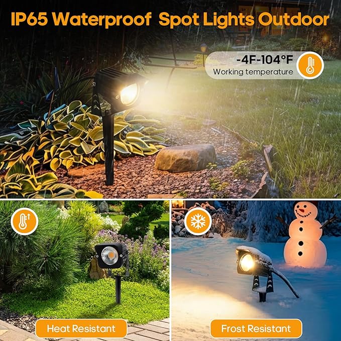 Dusk to Dawn Outdoor Lighting, 15W Spot Lights Outdoor - Image 4