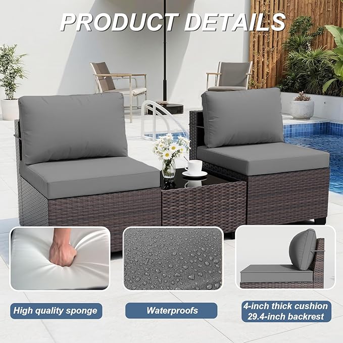 ALAULM 10 Pieces Patio Furniture Set - Image 2