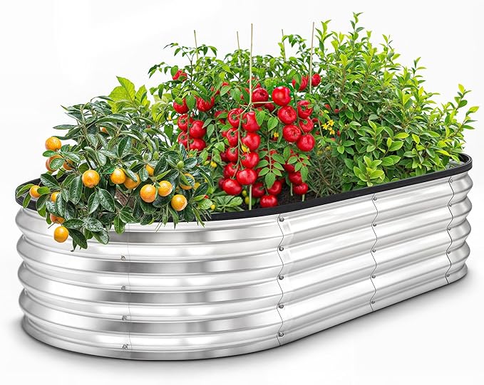 Utopia Home Galvanized Raised Garden Bed Kit 4x2x1ft, Planter Box Raised Garden by UTOPIAHOME