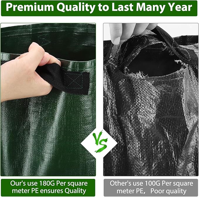 JJGoo 2 Pack 10 Gallon Garden Potato Grow Bags - Image 4