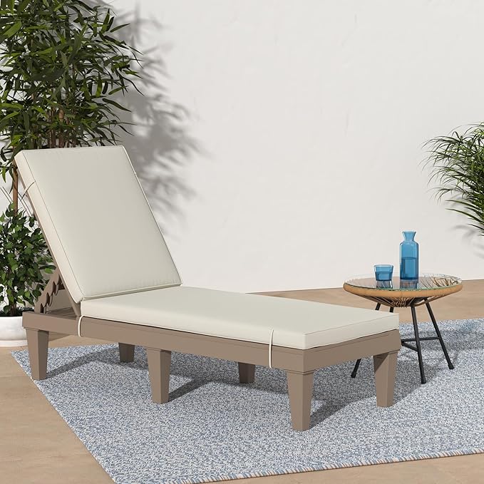 Best Choice Products Outdoor Lounge Chair, Resin Patio Chaise Lounger - Image 2