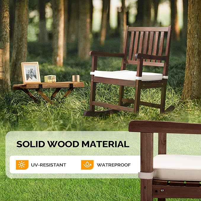 VINGLI Outdoor Rocking Chair, Weatherproof Rocker - Image 5