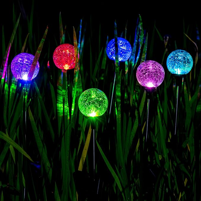 SOLPEX Solar Garden Lights 6 Pack, Solar Lights Outdoor Decorative, Solar Globe - Image 7