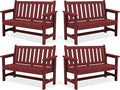 SERWALL Outdoor Bench, HDPE Outdoor Benches Weatherproof, 2-Person Garden Bench by SERWALL