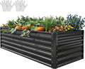 YITAHOME 6x3x2ft Large Raised Garden Bed Kit, Galvanized Metal Planter Box by YITAHOME
