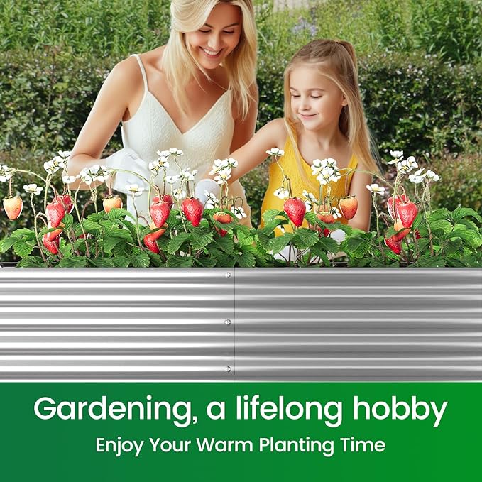 FRIZIONE 2pcs Tall 6x3ft Galvanized Raised Garden Bed Outdoor, Above Ground - Image 7