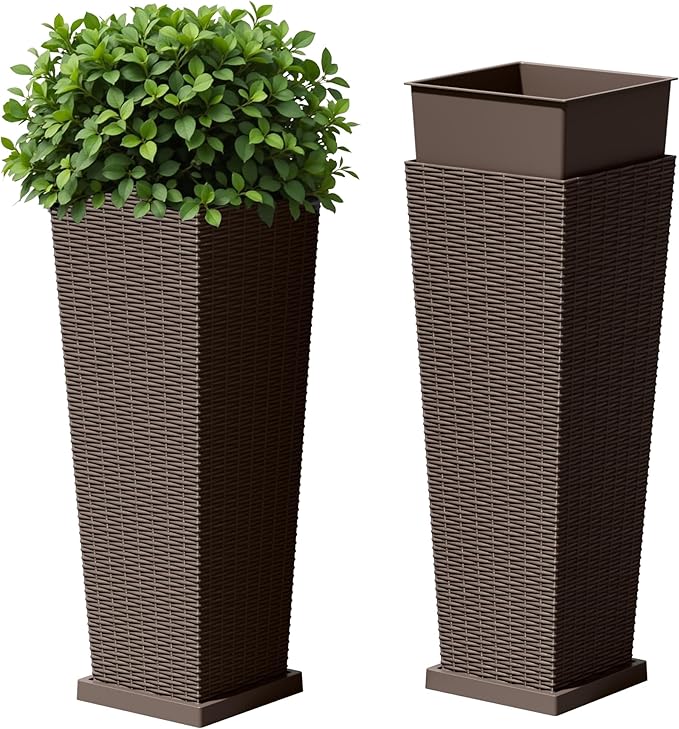 Devoko Resin Tall Planters by DEVOKO
