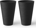Kante Tall Round Planter Set of 2, 13 Inch Tall Decorative Planter Pots by Kante