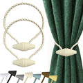 Hion Magnetic Curtain Tiebacks Beige 2pcs, Curtain Tiebacks Buckles Holdbacks by Hion