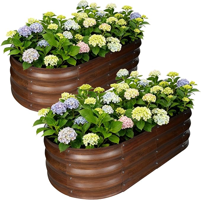 Galvanized Raised Garden Bed Outdoor, Large Raised Bed by VivaGarden