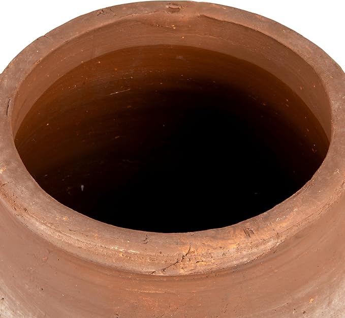 Creative Co-Op Large Orange & Whitewashed Terracotta Urn - Image 7