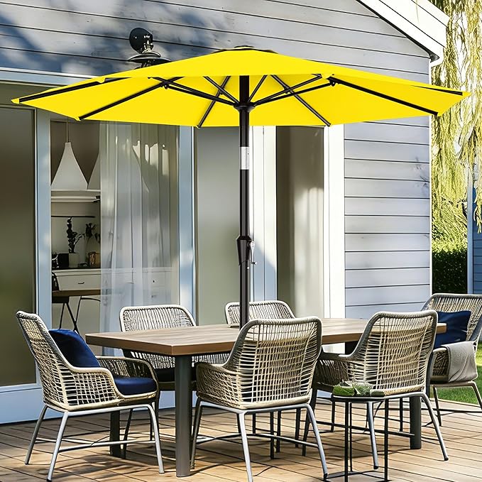 AreShark 9 FT Patio Umbrella for Outdoor, Outdoor Table Umbrella - Image 2