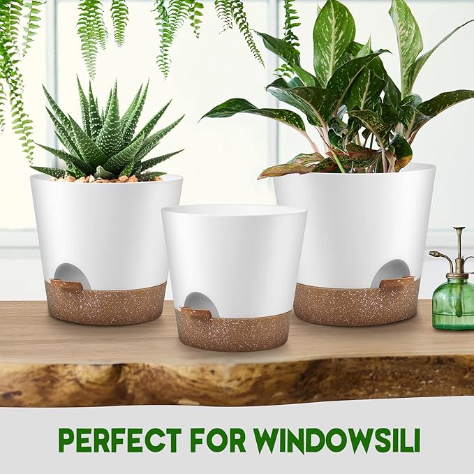 Indoor Outdoor Plant Pots- Self Watering Planters - Image 6