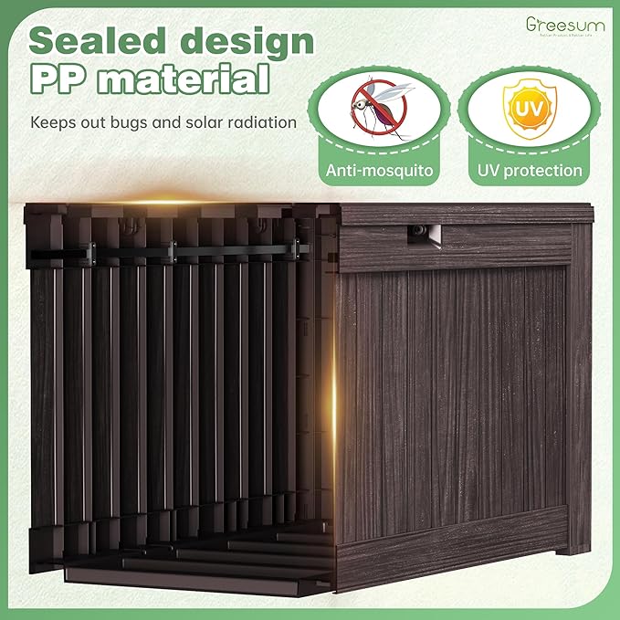 Greesum Outdoor Storage Box 120 Gallon Storage Bin - Image 6