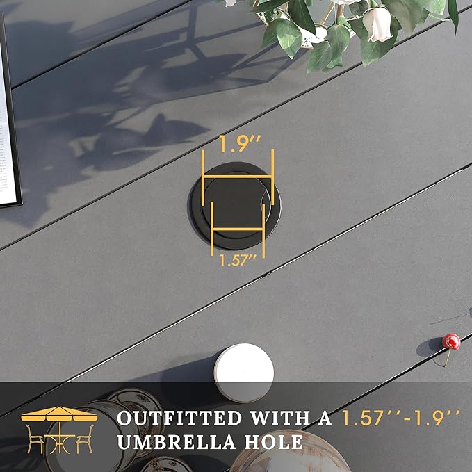VICLLAX 47.2" Outdoor Round Patio Table - Image 3