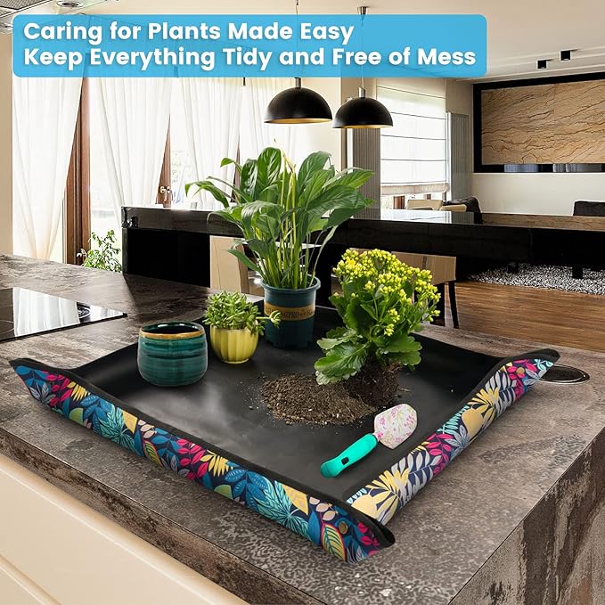 Waterproof Potting Mat for Indoor Plant Transplanting and Dirt Control - Image 3