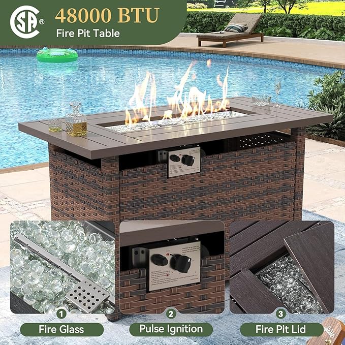 Aoxun 8-Piece Outdoor Patio Furniture Set - Image 7