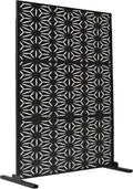 Oakland Living 6 ft. X 4 ft. Black Freestanding Metal Privacy Screen Room by Oakland+Living