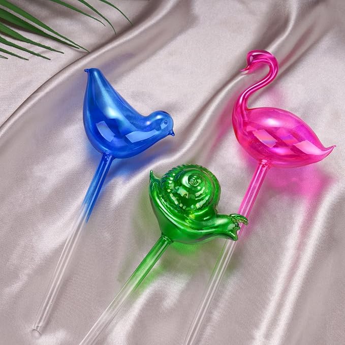 NiHome Spike Self-Watering Bulb 3PCS 10" Iridescent Pearl Hand-Blown Glass - Image 7