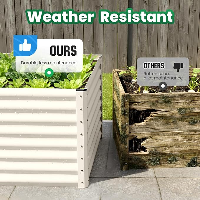 Quictent Galvanized Raised Garden Bed Metal Planter Box Bottomless - Image 9