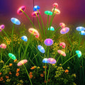 6 Pack Solar Garden Lights, 48 LEDs Swaying Mushroom Lights by SyouHome
