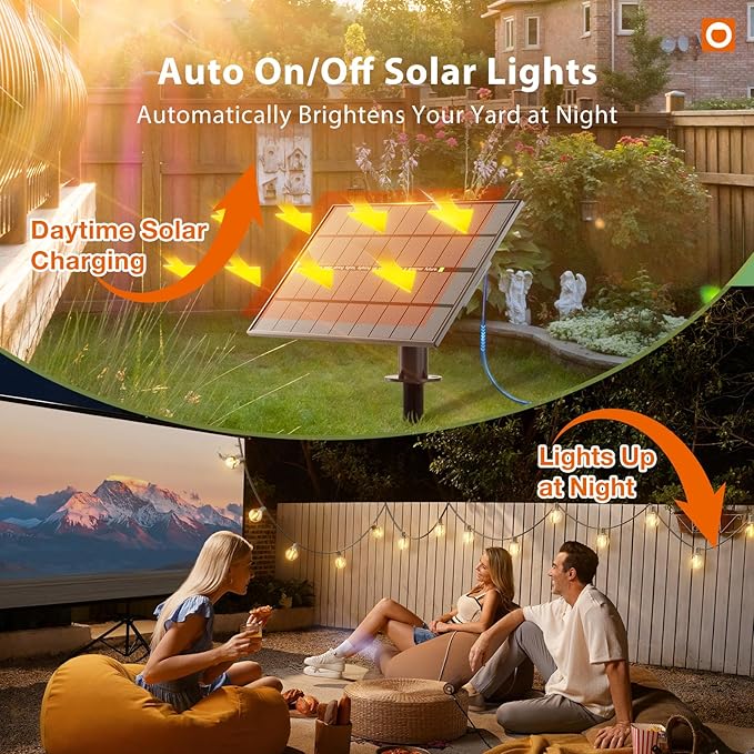 addlon 150FT Solar String Lights Outdoor Waterproof - Image 2