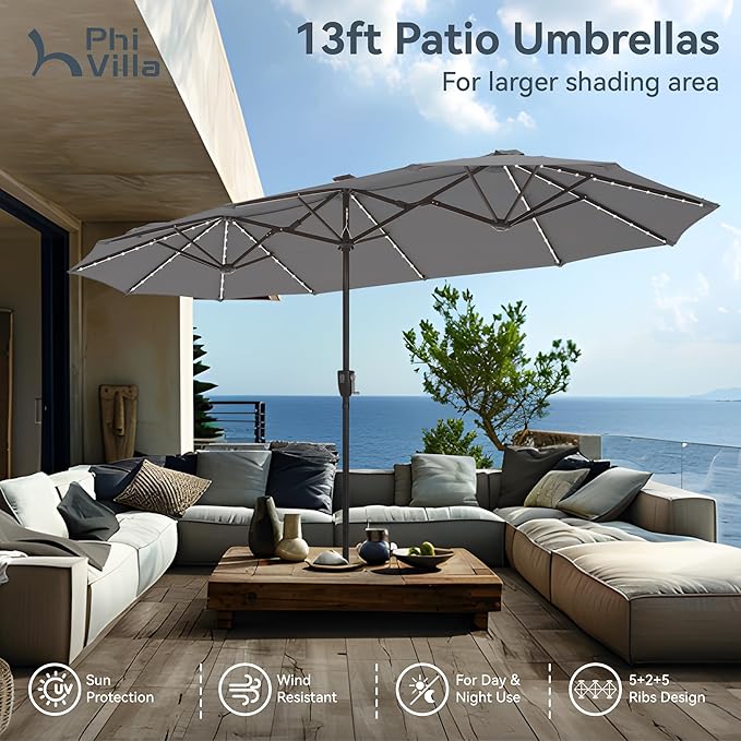 PHI VILLA 13ft Patio Umbrella - Image 7