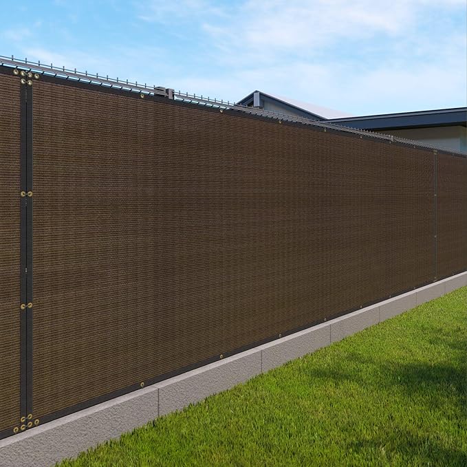WINDSCREEN4LESS 6' x 9' Privacy Fence Screen in Brown - Image 8