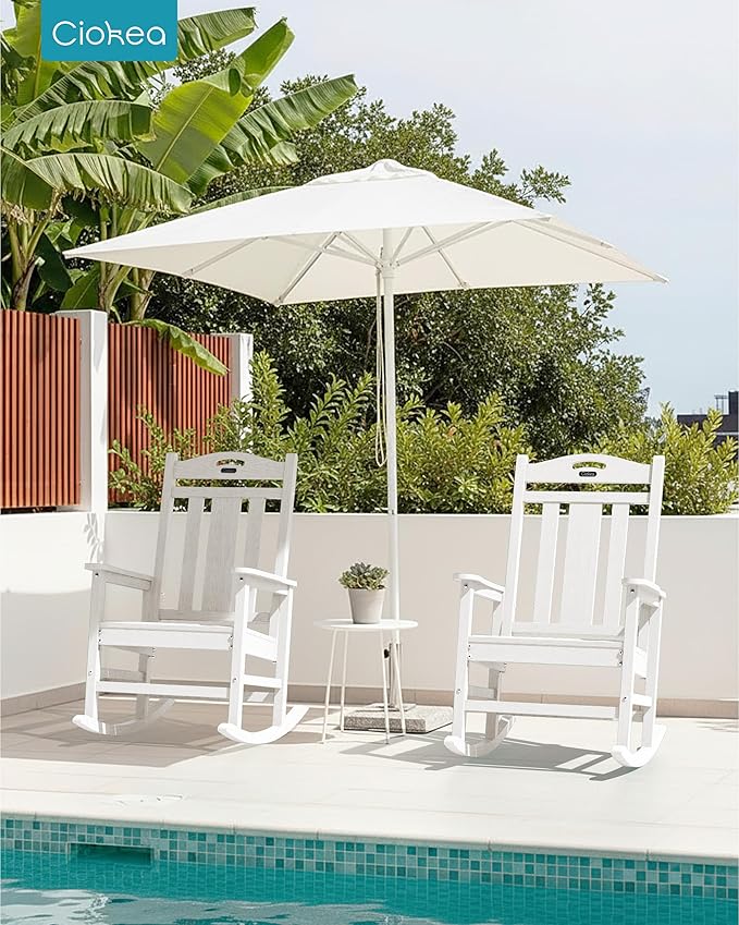 Ciokea Oversized Outdoor Rocking Chairs Set of 2, 380lbs Heavy-Duty Large Patio - Image 2