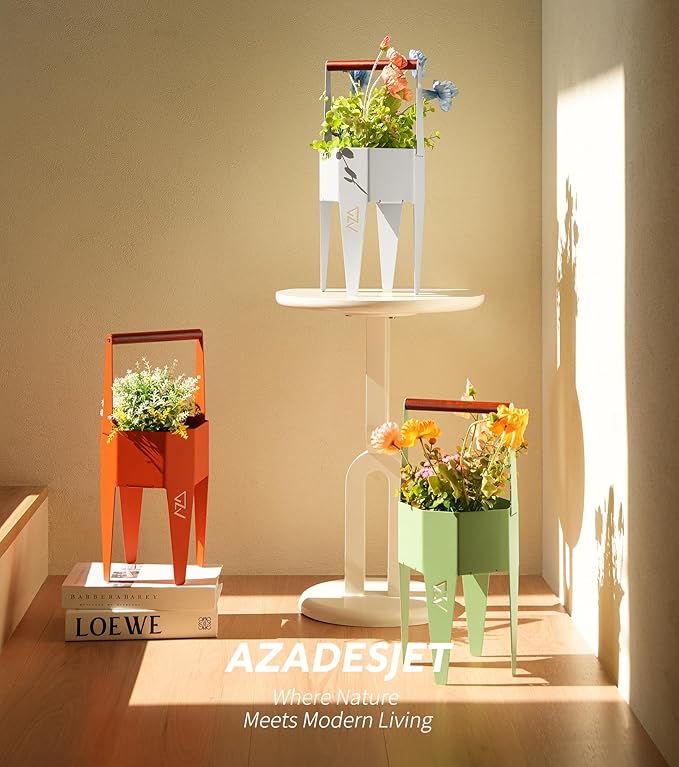 Planter with Stand, Metal 2 in 1 Portable Planter with Grow Bags & Handle - Image 8