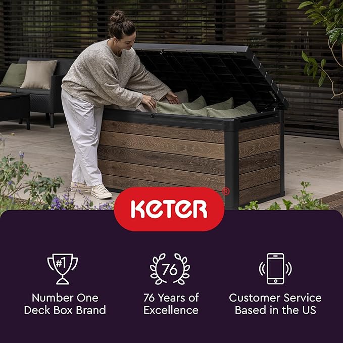 Keter Denali 150 Gallon Resin Large Deck Box - Image 10