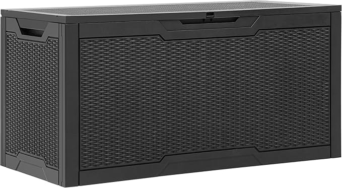 YITAHOME 100 Gallon Resin Deck Box, Weather Resistant Outdoor Storage Box by YITAHOME