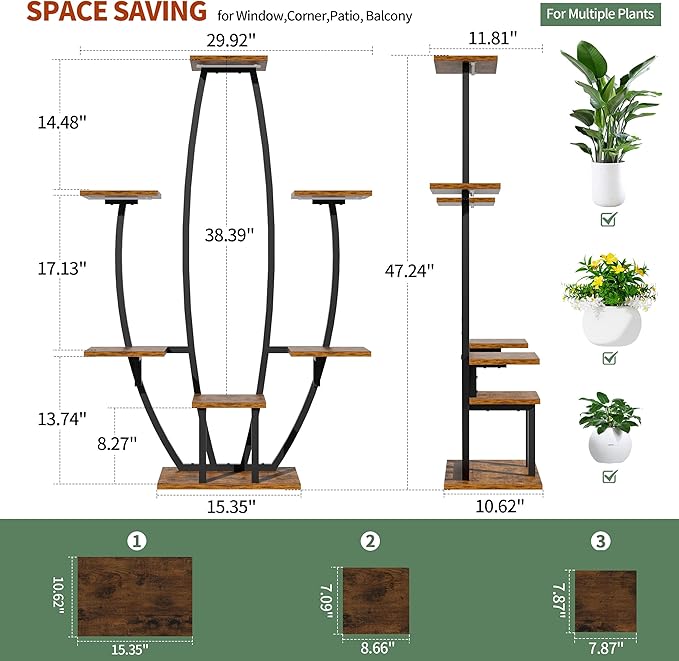 JUSTOGO Plant Stand Indoor - Image 3