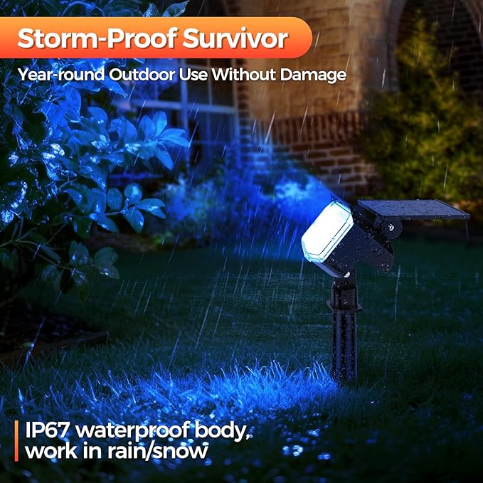 Solar Lights Outdoor Color Changing, 85 LEDs 9 Lighting Modes RGB Solar Outdoor - Image 4