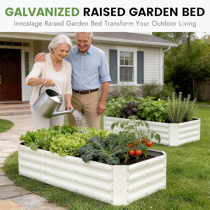 INNO STAGE 2Pcs Galvanized Raised Garden Bed Kit, Rust-Resistant & Easy Assembly - Image 2