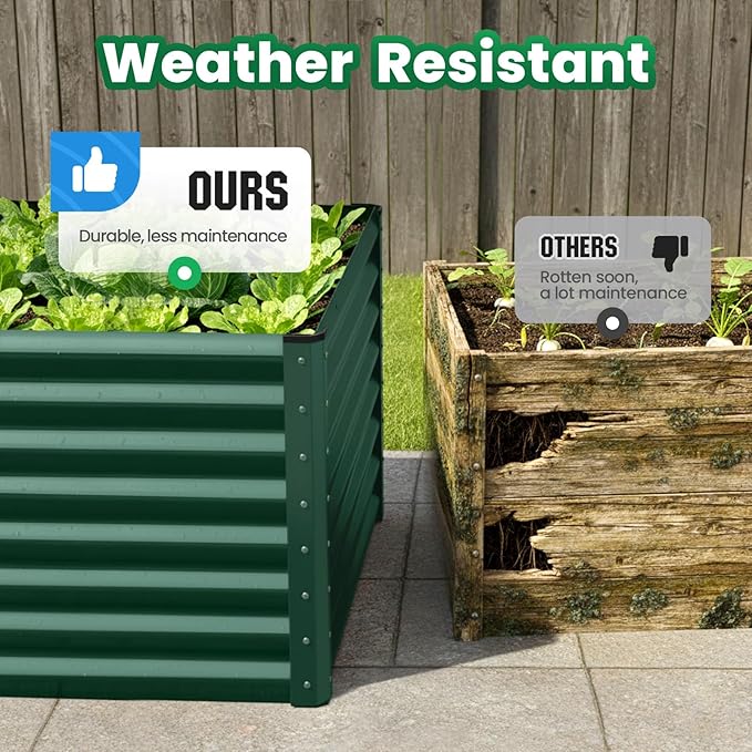Quictent Galvanized Raised Garden Bed Metal Planter Box Bottomless - Image 9