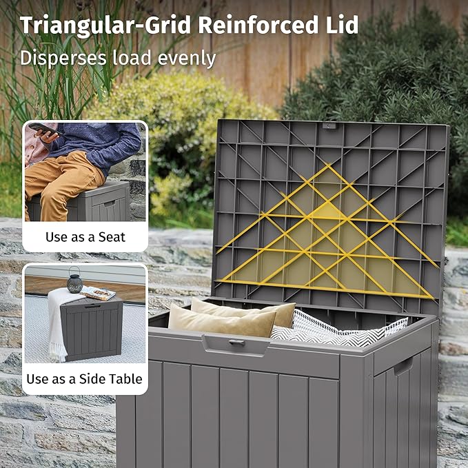 EAST OAK Outdoor Storage Box, 31 Gallon Deck Box Indoor and Outdoor Use - Image 6