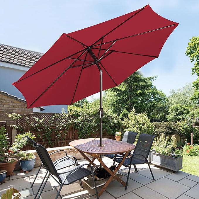 Blissun 9' Outdoor Patio Umbrella, Outdoor Table Umbrella, Yard Umbrella - Image 7