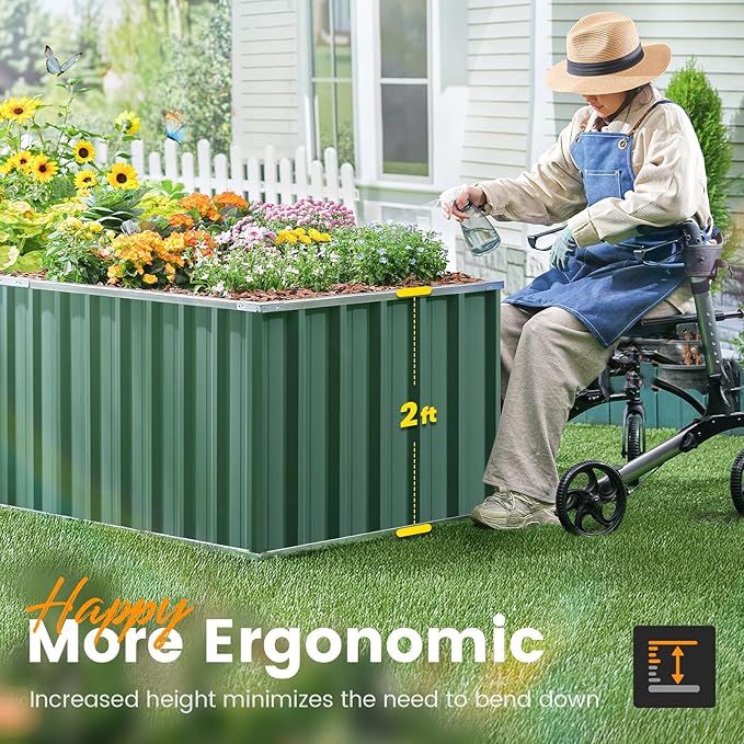 KING BIRD 101" x 36" x 24" Galvanized Raised Garden Bed 2 Installation Methods - Image 5