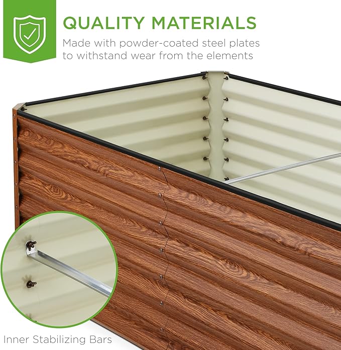 Best Choice Products 6x3x2ft Outdoor Metal Raised Garden Bed, Deep Root Box - Image 6