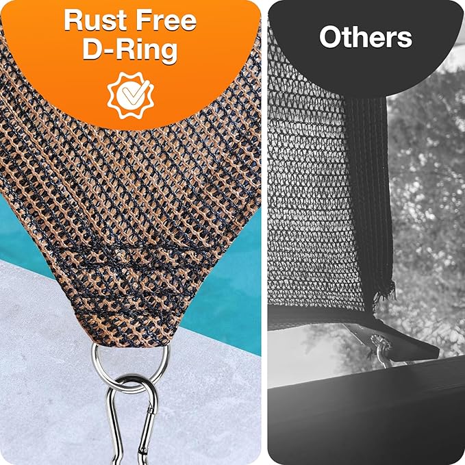Artpuch Sun Shade Cloth with Grommets & D-Rings, 90% UV Protection Shade Cover - Image 6