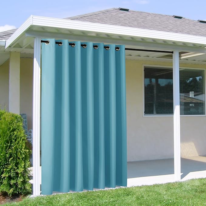 NICETOWN Outdoor Curtain for Patio Waterproof Extra Wide 100 in, Sun Blocking by NICETOWN