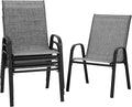 PIZZELLO Patio Chairs Set of 4, Outdoor Stackable Dining Chairs by PIZZELLO