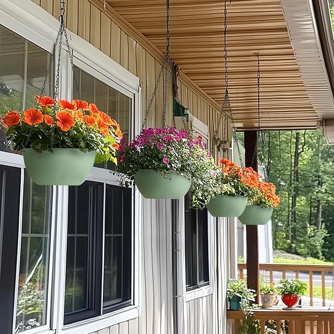 T4U 8 Inch Hanging Planter for Indoor Plants, 2 Pack Small Pots - Image 4