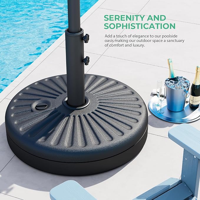 JEAREY 81.5lb Max Capacity Patio Umbrella Stand, Outdoor Umbrella Base Water - Image 3