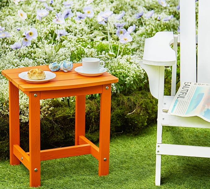 Y&M Outdoor Side Table, HIPS Adirondack Small Single Table, Waterproof Square - Image 4